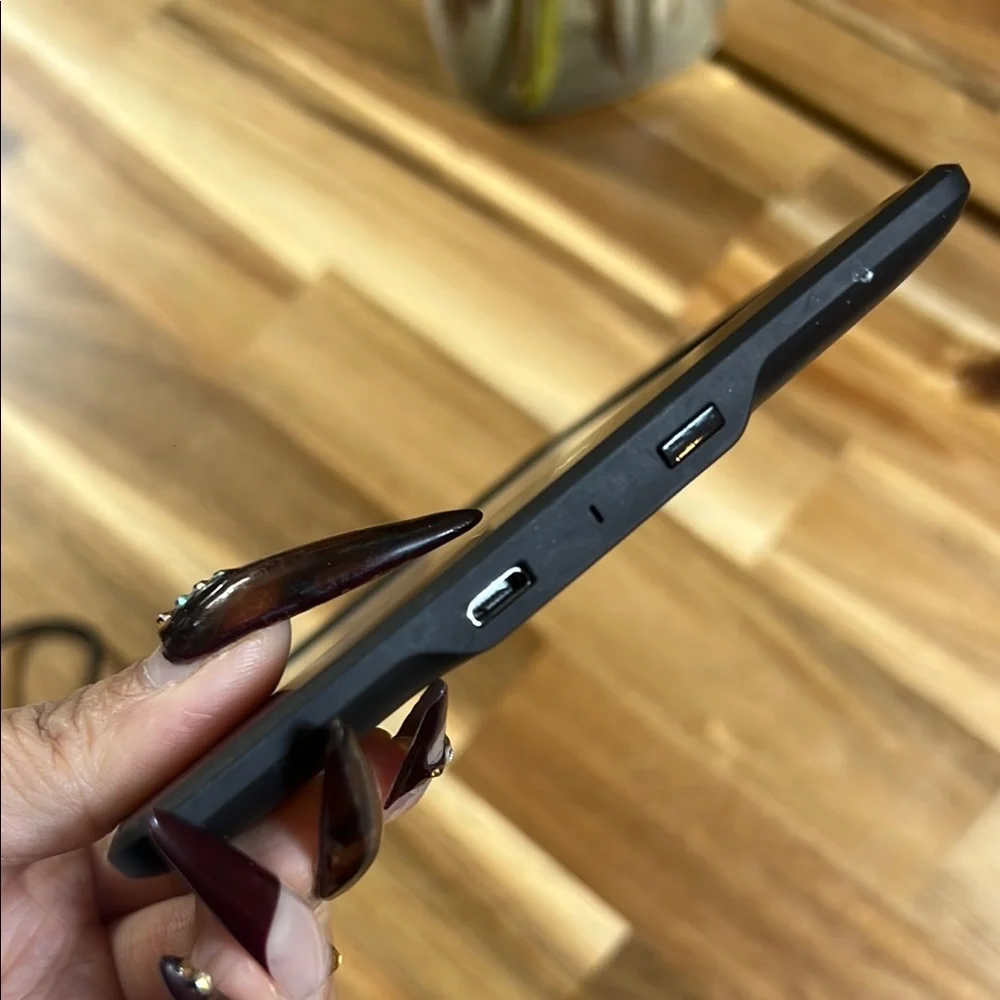 Black E-Reader with USB Cable